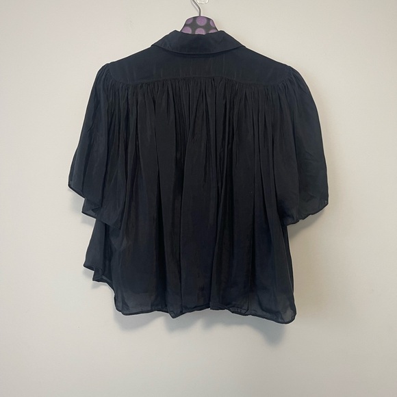 Banana Republic Cotton Voile Flutter Sleeve Blouse Size XS - Picture 4 of 8